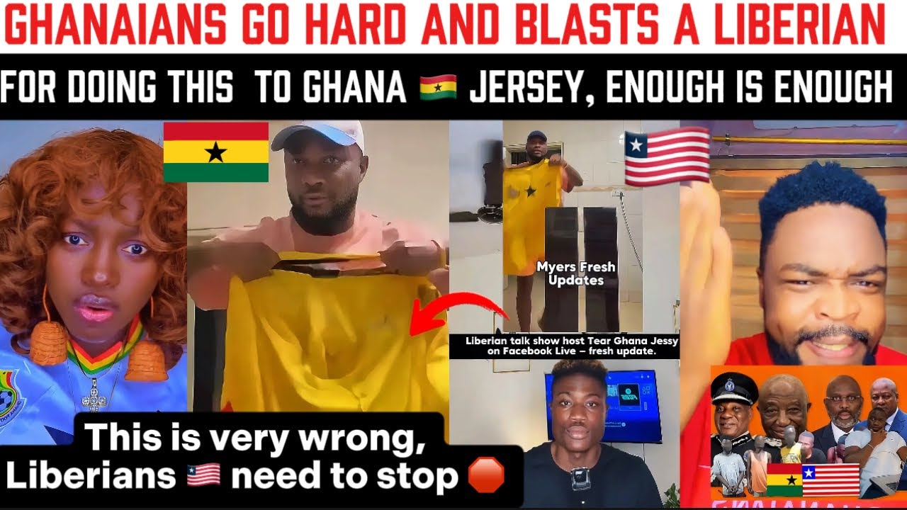 Oh 😮, Ghanaians Go Hard And Blasts A Liberian 🇱🇷 who do this to Ghana Jersey 🇬🇭🇱🇷