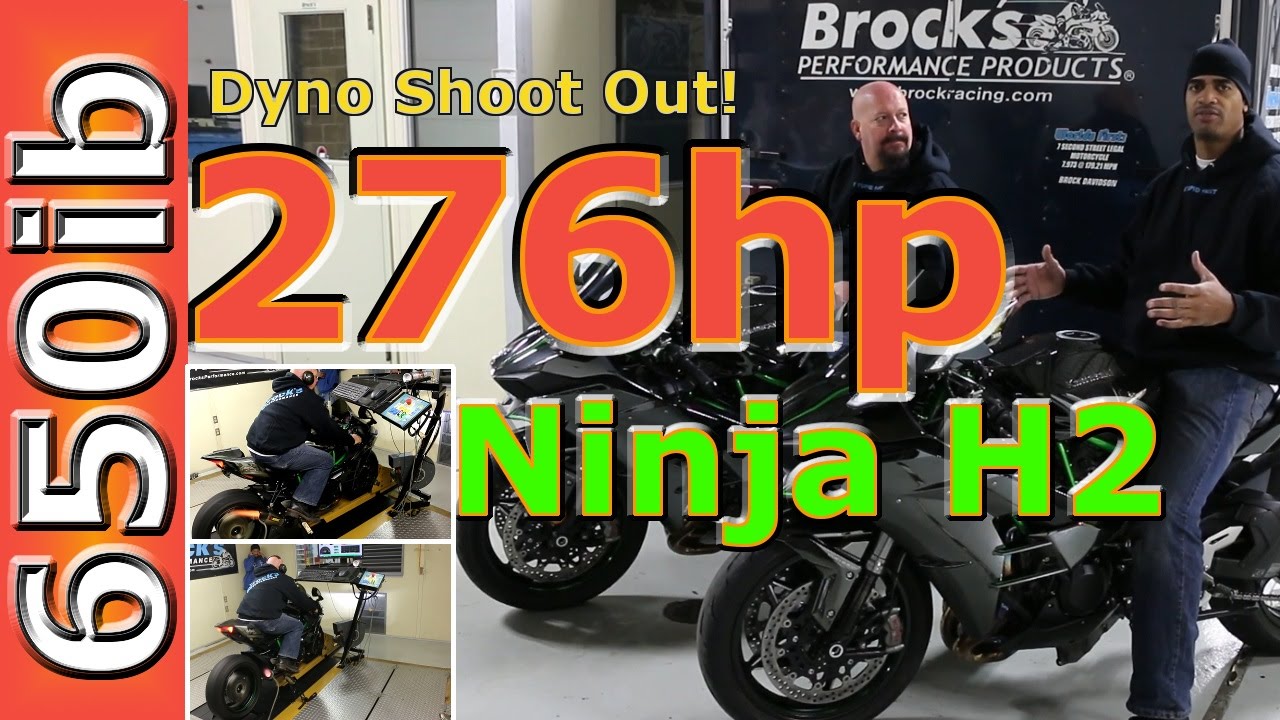 Ninja H2 Dyno Results | 276HP shoot out at Brock's Performance