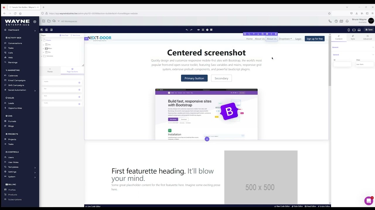 Customize Your Website Navigation In Ligna's Website Builder