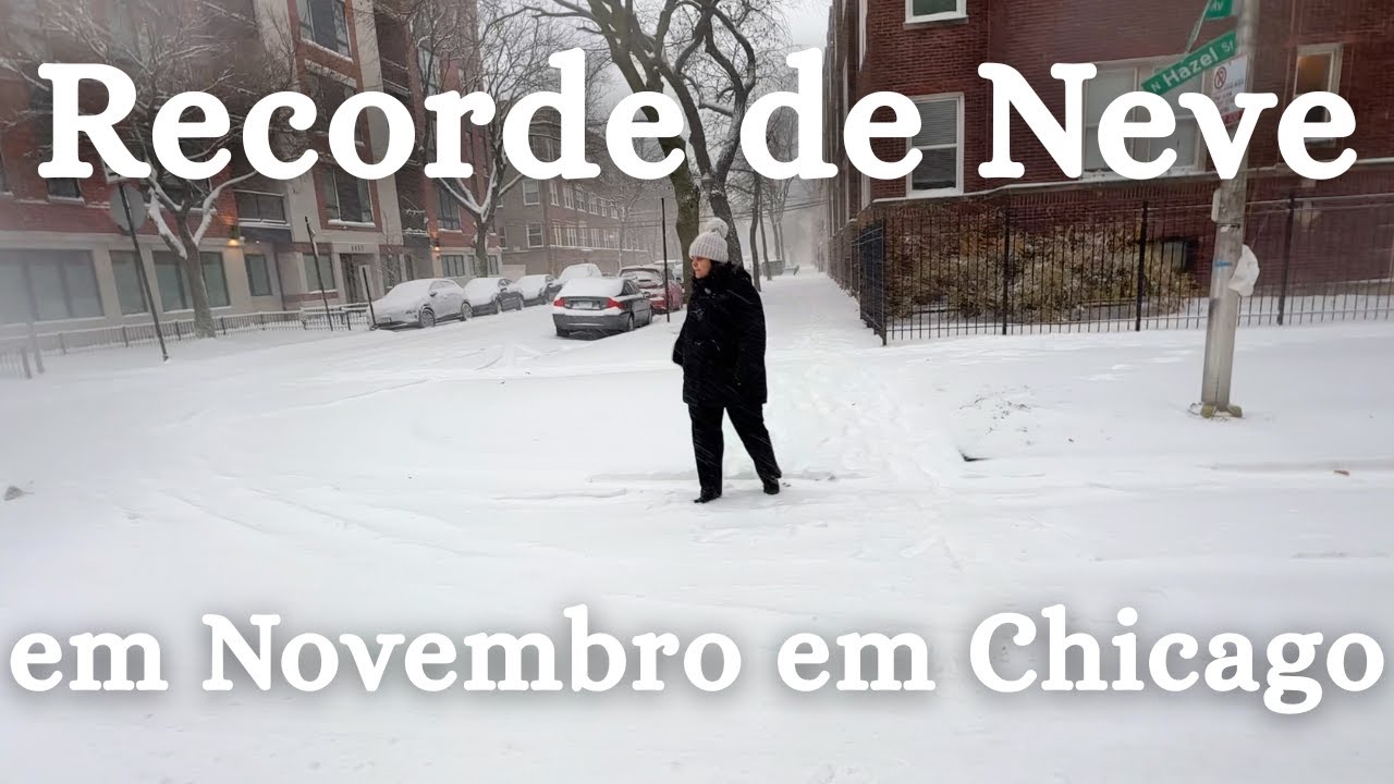 Nevasca em Chicago | Nunca tinha visto tanta neve