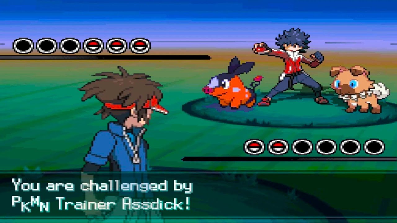 Pokemon Blinding White 2 - vs Rival Hugh (2nd Battle, Hardcore Mode)