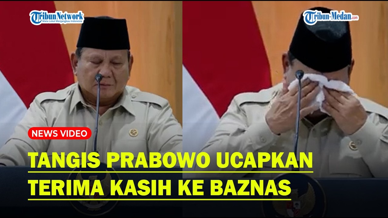 PECAH! TANGIS HARU Prabowo Baznas Salurkan Bantuan Indonesia Untuk Palestina, Presiden Usap Air Mata