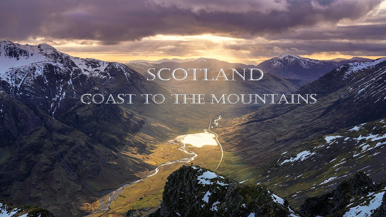 Scotland. Coast to the mountains. drone 4K my locations for landscape photography by drone.