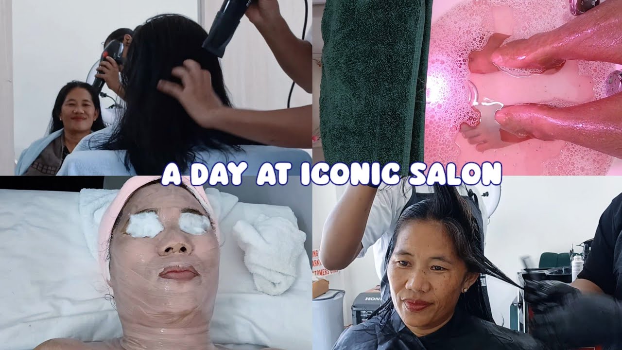 MY FRIZZY HAIR TRANSFORMATION | HAIR TO TOE RELAXATION AT ICONIC SALON ✨️🧖‍♀️