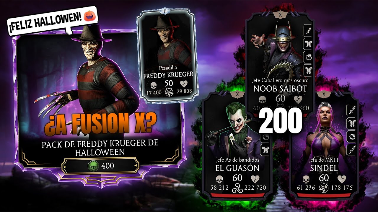 ¡MI MEJOR PACK OPENING DE FREDDY KRUEGER y BATALLA 200 del HORROR! | MK Mobile
