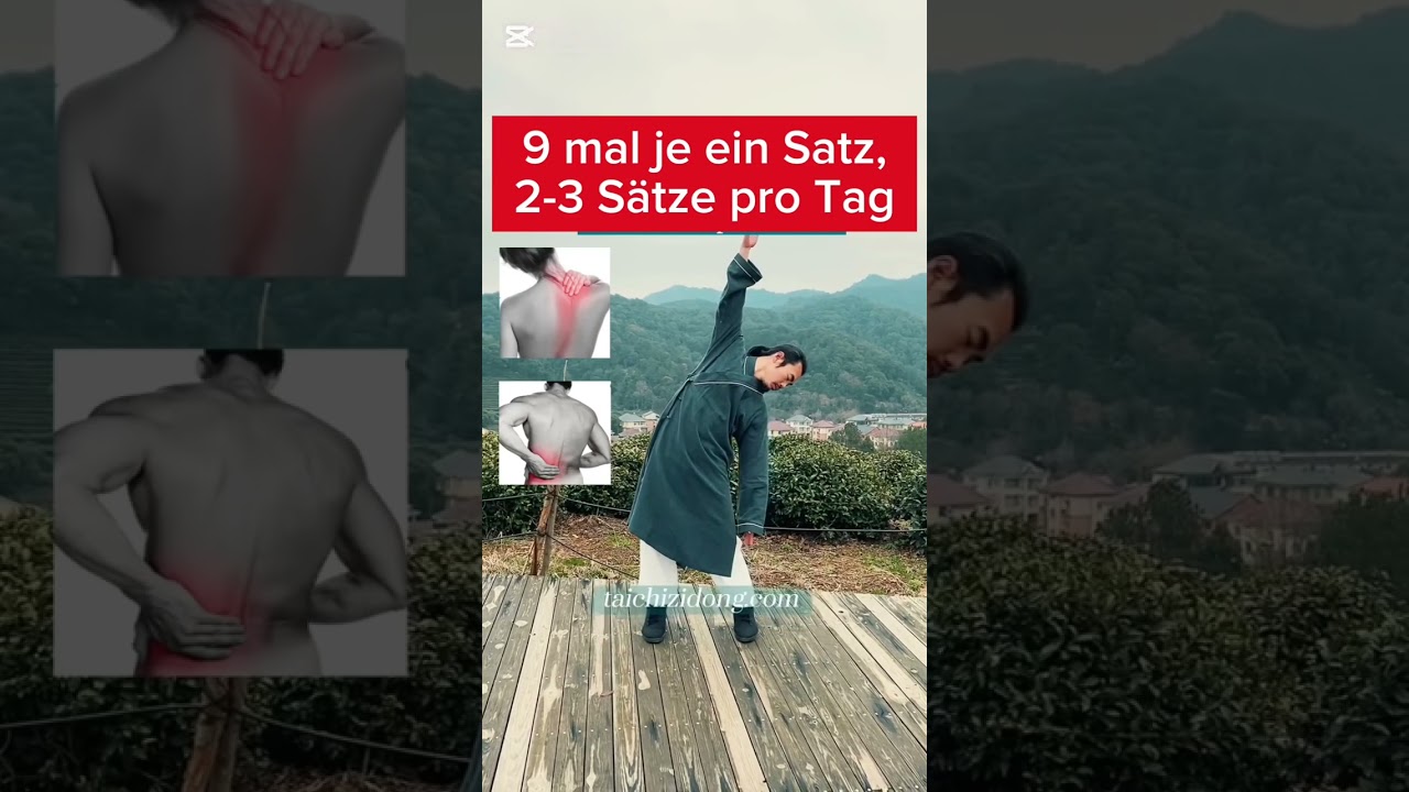 Taichi für einen schlanken Rücken / Taillenfett abbauen / Schulter- und Nackenschmerzen lindern