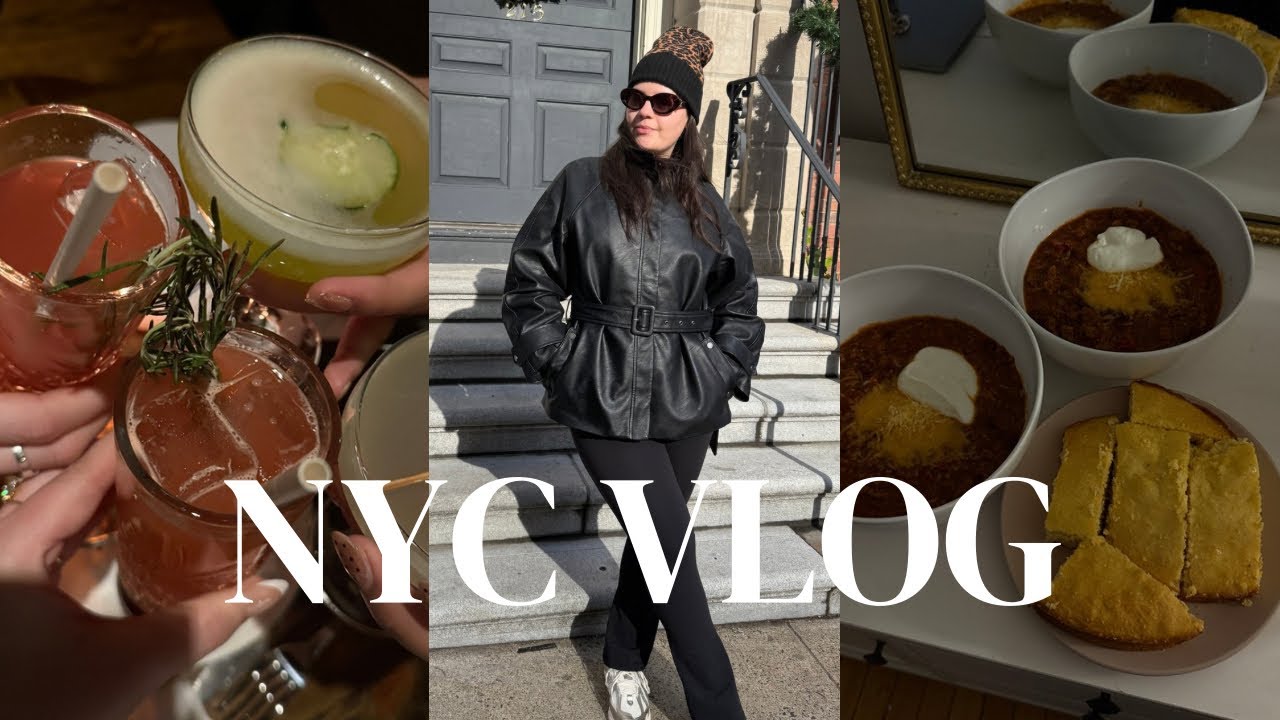 NYC VLOG | cozy snow day, cooking & besties baby shower🫶🏻