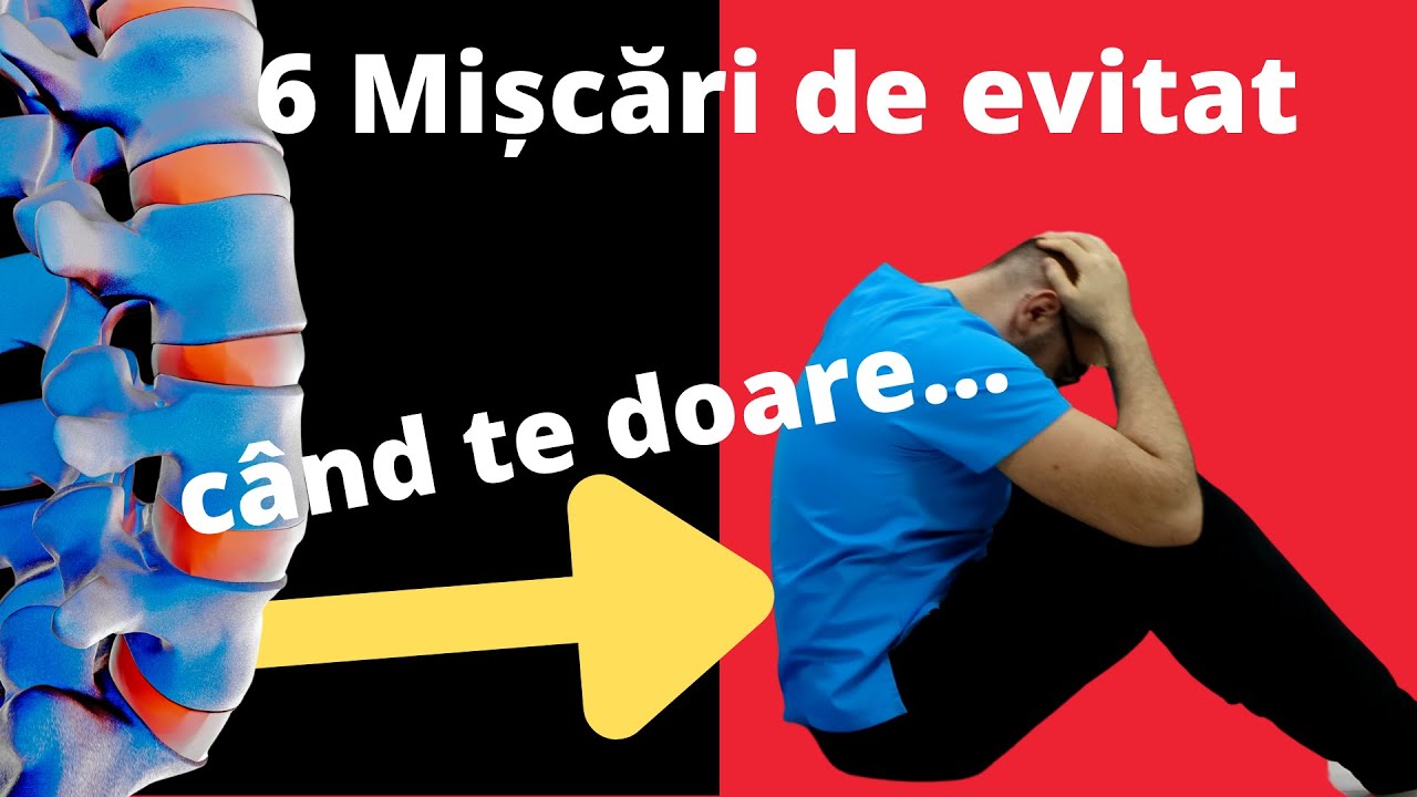 6 mișcări de evitat atunci când te doare spatele sau te confrunți cu o hernie de disc #kinetoterapie