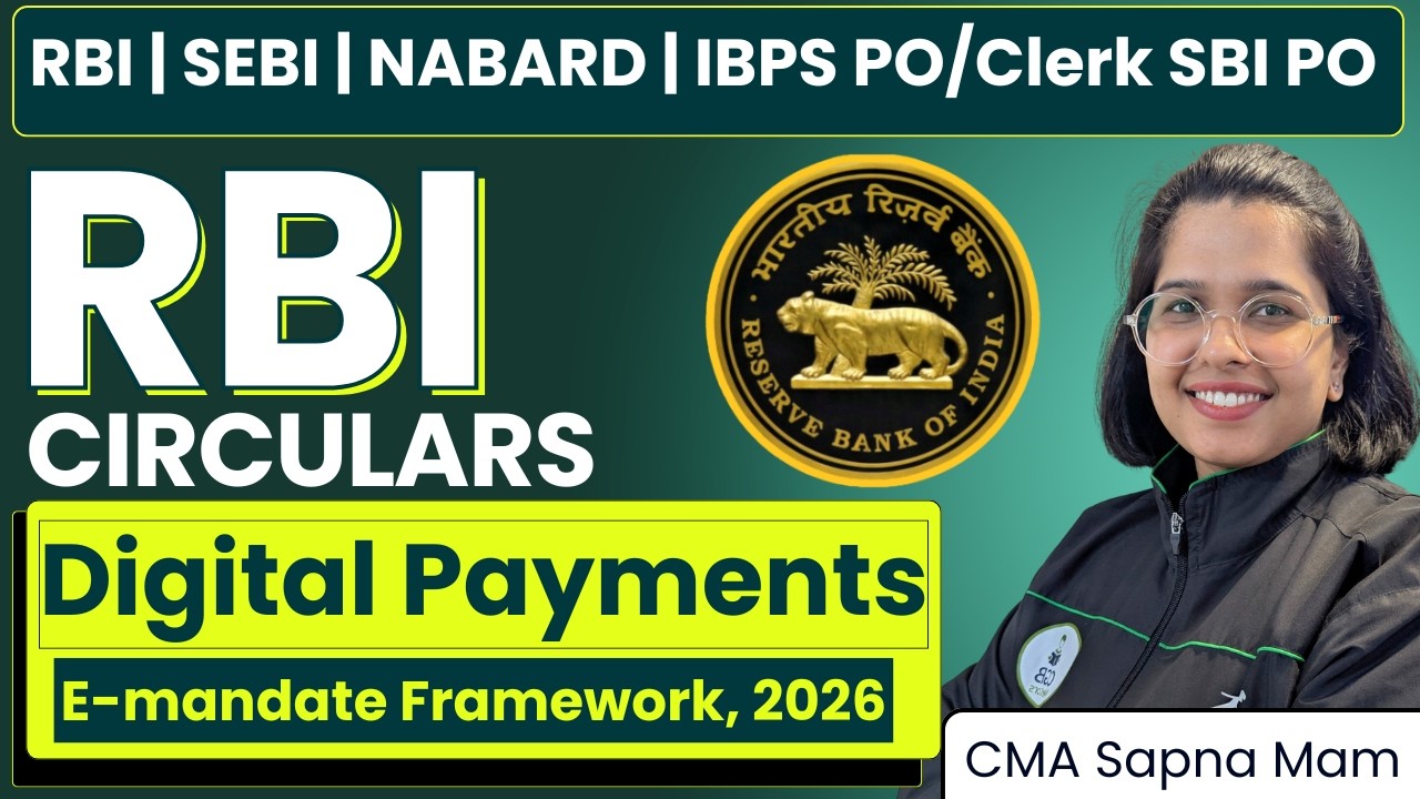 RBI Circular April 2026 | E-Mandate Framework Explained | Digital Payments Update | RBI Grade B 2026