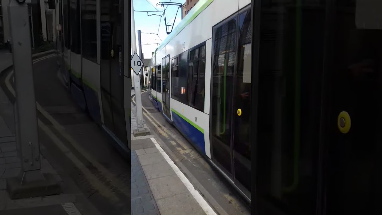 London Tram Route 3 CR4000 leaving the West Croydon Tram Stop