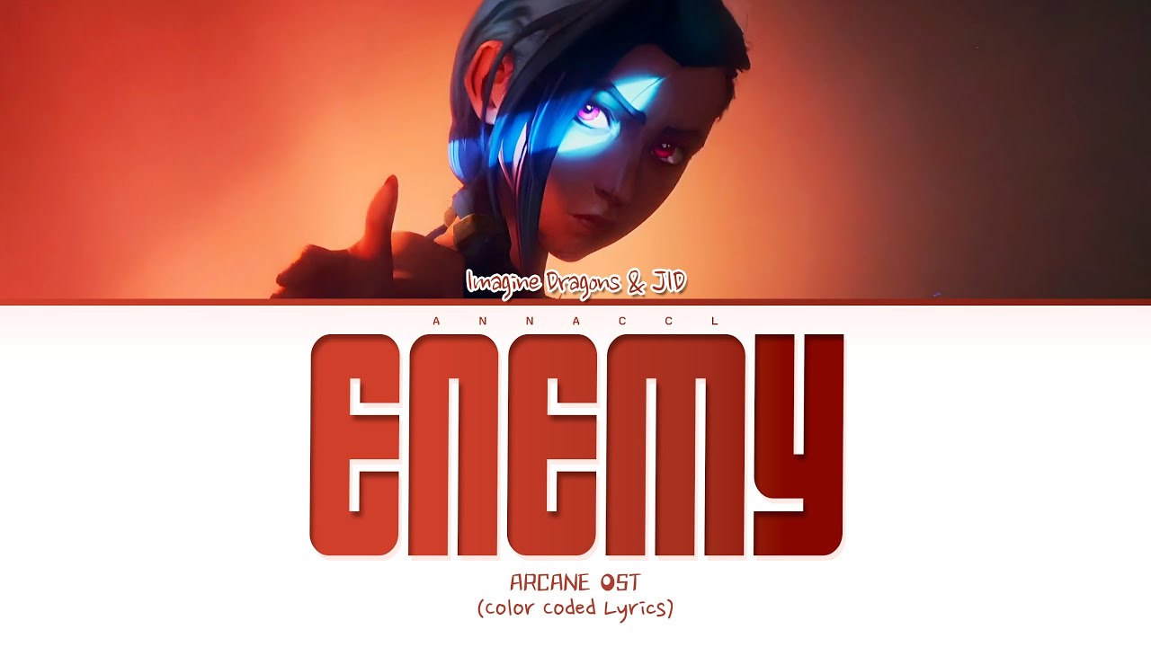 Imagine Dragons & JID Enemy (Opening Title) | Arcane OST (Перевод на русский) (Color Coded Lyrics)