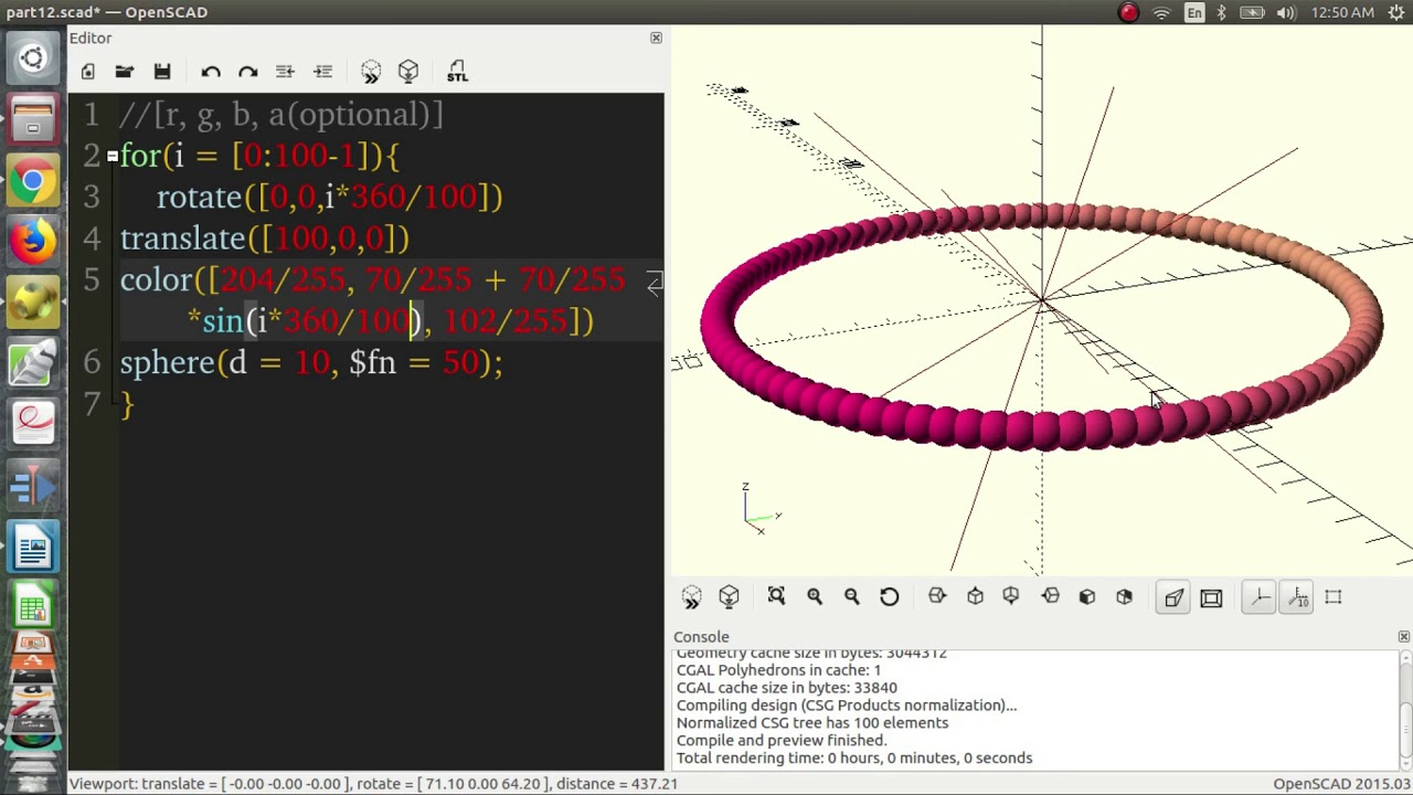 Color-OpenSCAD Tutorial 12