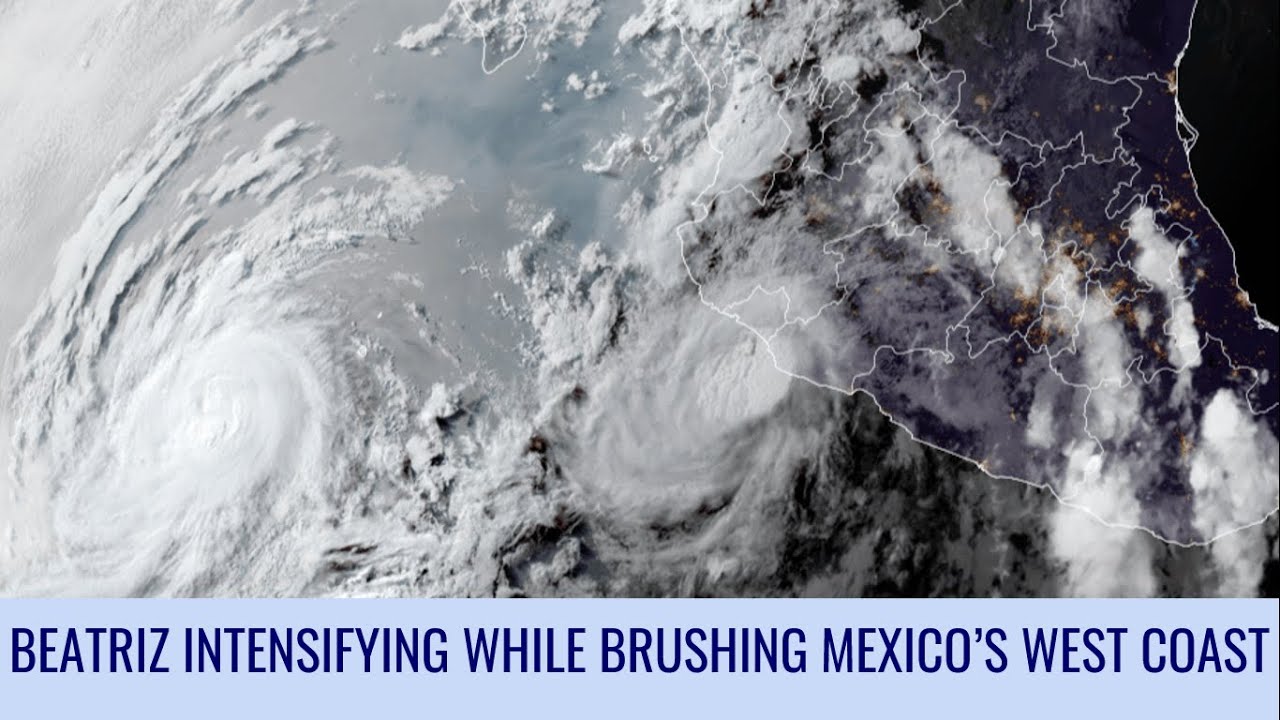 Hurricane Beatriz brushing Mexico's West Coast - June 30, 2023