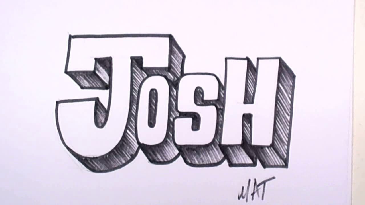 Graffiti Writing Josh Name Design #31 in 50 Names Promotion | MAT