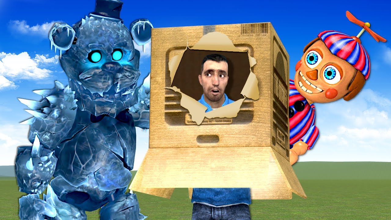 HIDING FROM FNAF IN A BOX! - Garry's Mod Slasher