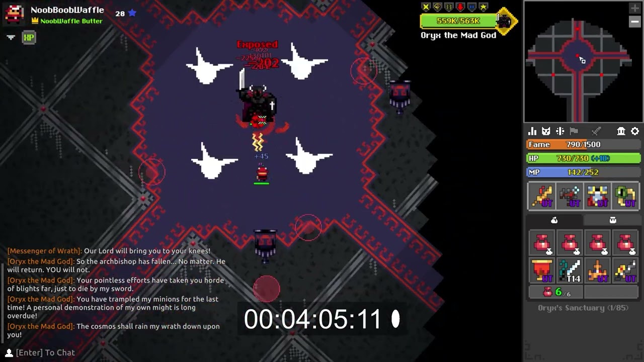 (rotmg o3) Samurai Solo Reworked Oryx Sanctuary (9:05)
