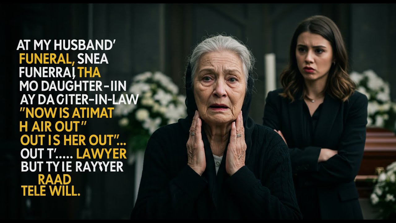 EN EL FUNERAL DE MI ESPOSO, MI NUERA QUISO ECHARME… PERO EL ABOGADO REVELÓ LA VERDAD DEL TESTAMENTO