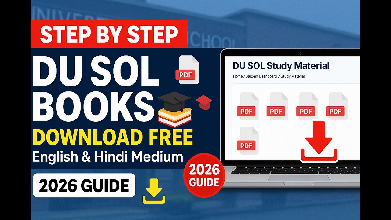 📚 DU SOL Books Download Kaise Kare? | English & Hindi Medium | BA Programme Semester 1 | 2026
