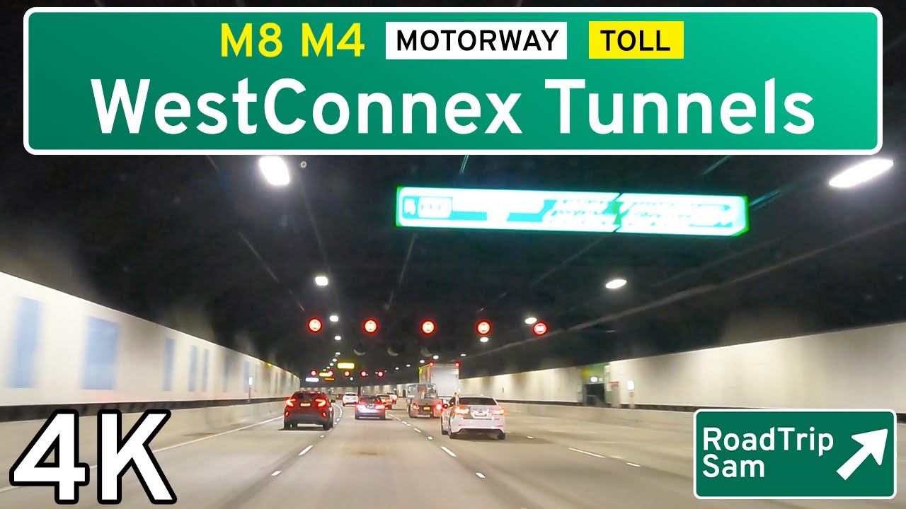 Driving through Sydney's new tunnels - NSW, Australia - POV / music