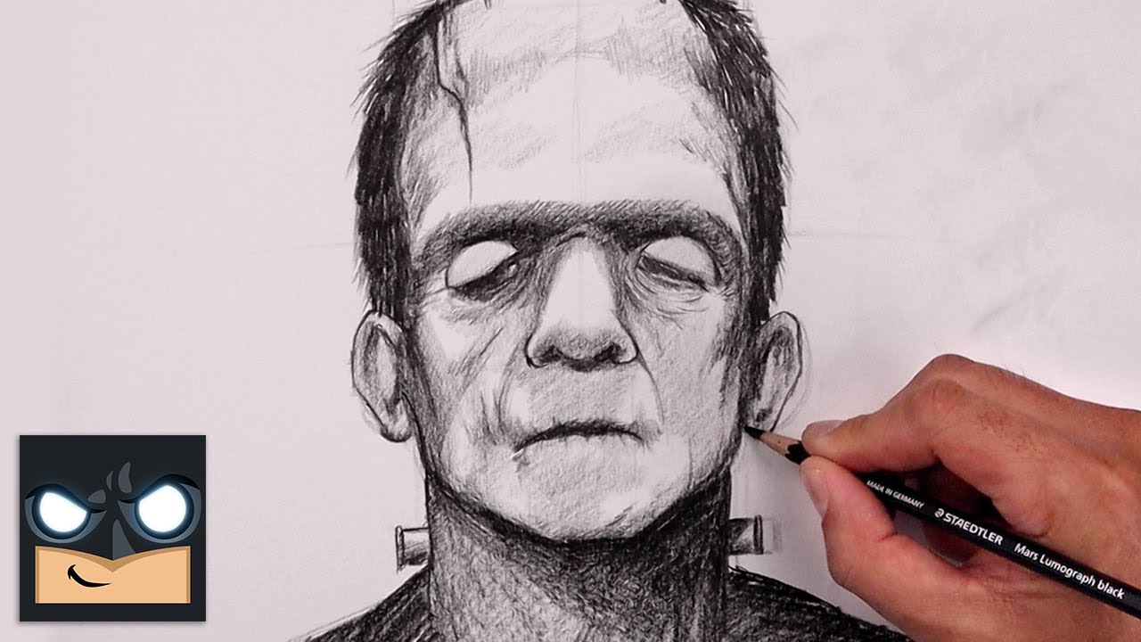 How To Draw Frankenstein | Halloween Sketch Tutorial