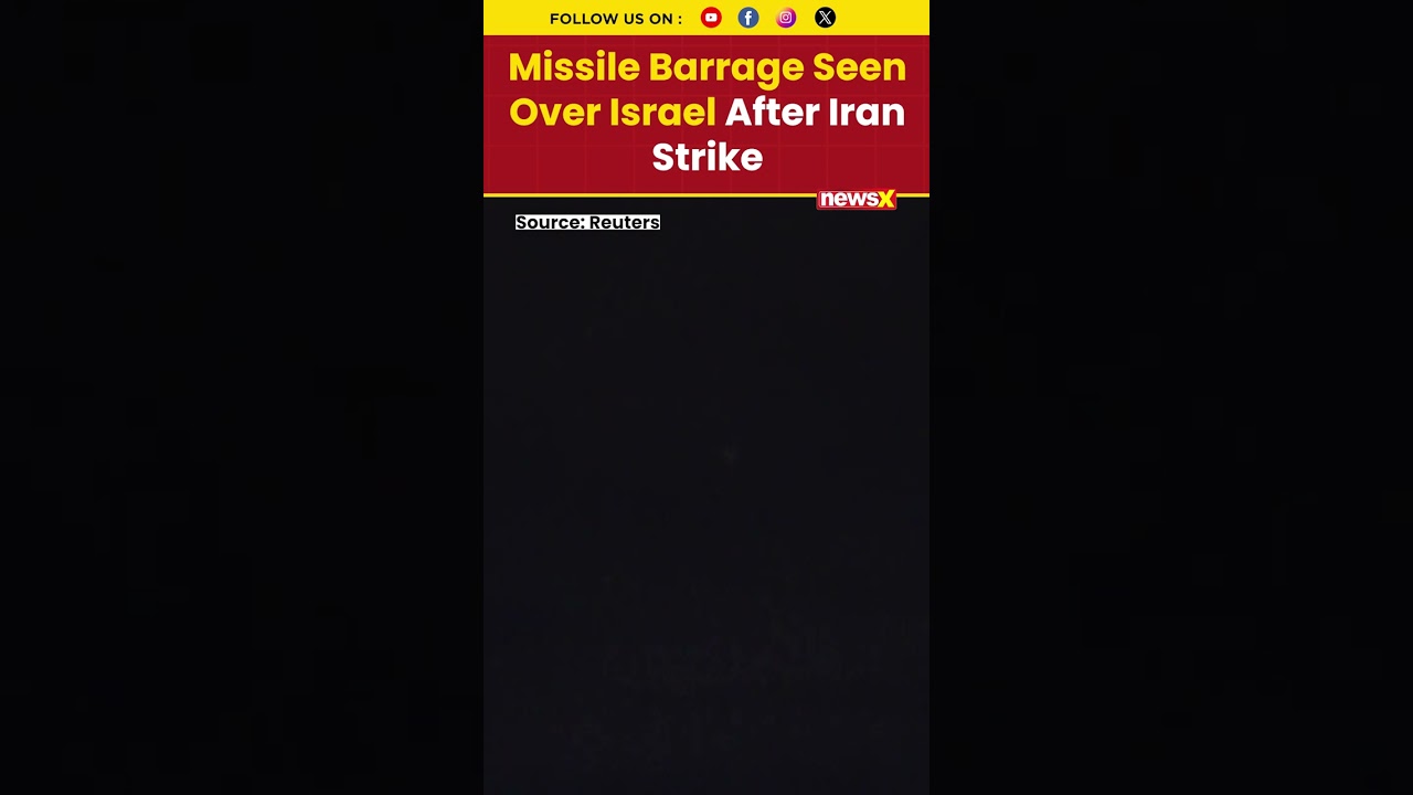 Missile Barrage Seen Over Israel After Iran Strike, Says Israeli Army | NewsX