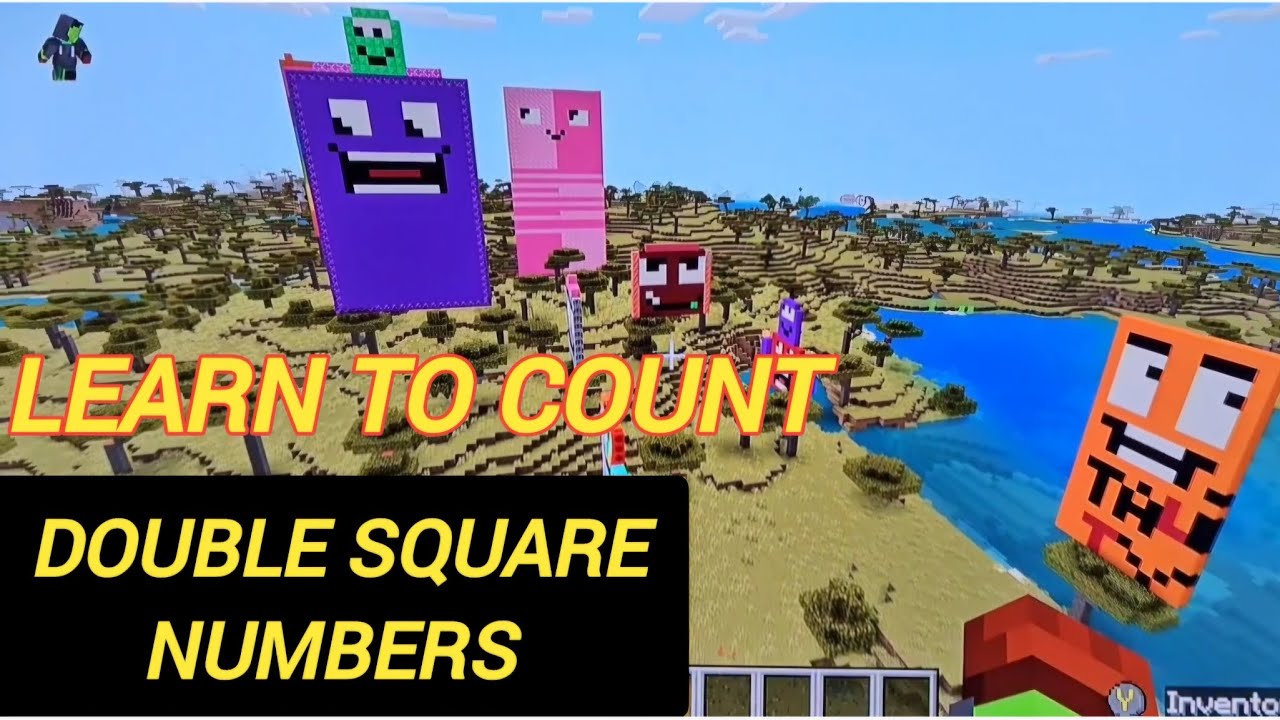 Learn to count double square numbers with Noah, Minecraft Number blocks #minecraft #numberblocks