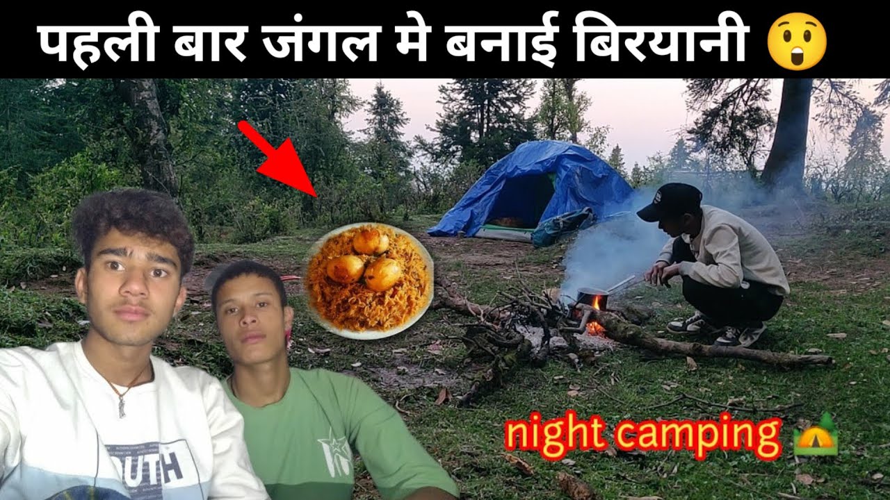 दो कुत्तों के साथ जंगल में की | 🏕️night camping | उत्तराखंड दुधातोली 😲 #camping 
