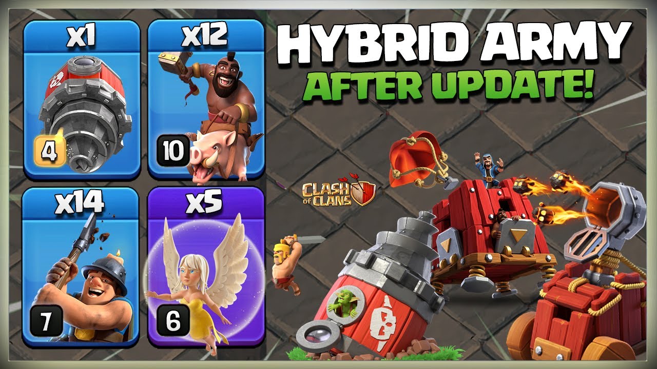 After Update! How To use TH13 Hybrid | Hog Miner Attack Strategy | Th 13 QC Hybrid Clash of Clans