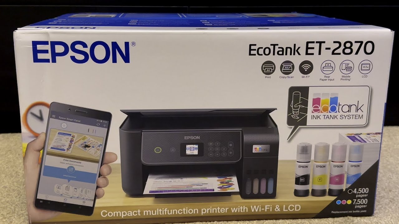 EPSON EcoTank ET-2870. Принтер, сканер и копир.