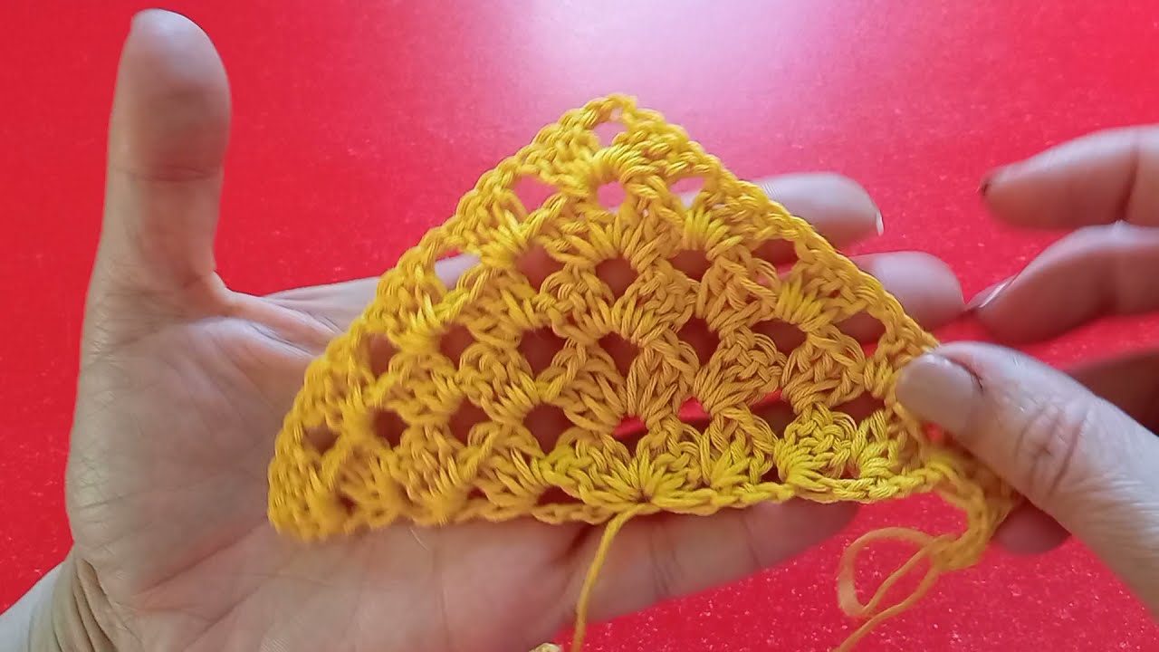 Вяжем косынку крючком из хлопка!