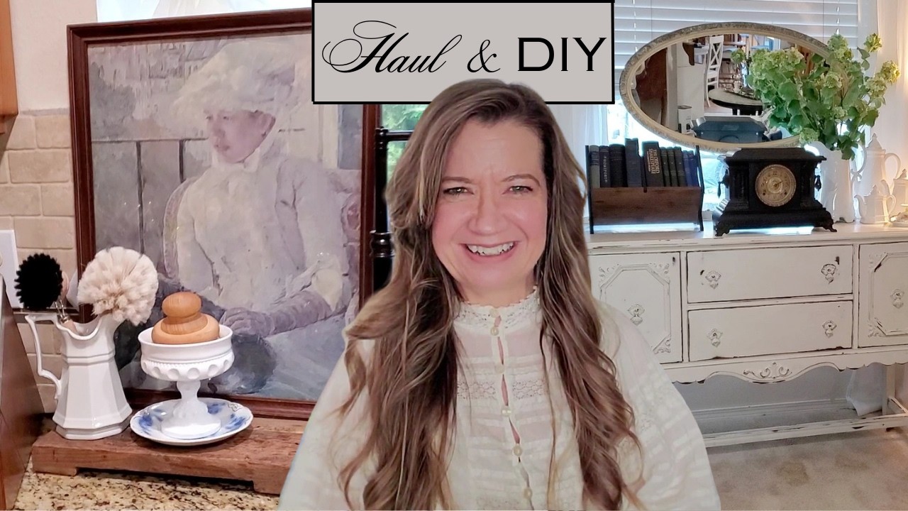 Let's Do A DIY & Haul | How To Hang A Heavy Goodwill Mirror | Beautiful Vintage & Antique Home Decor
