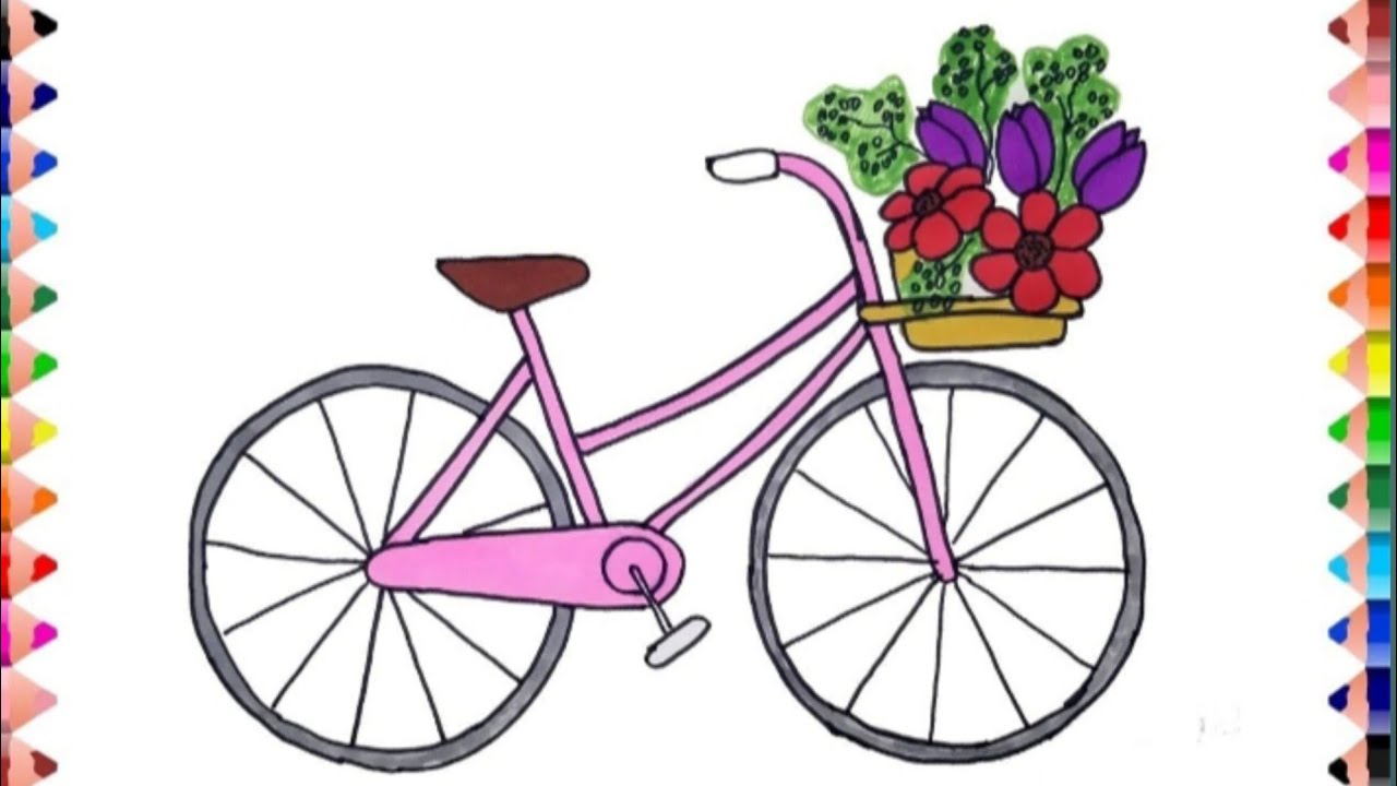 How to Draw a Simple Bicycle | Step by Step Cycle Drawing for Beginners