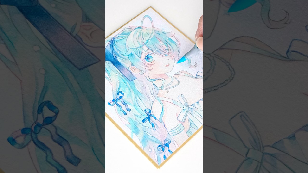 【イラストメイキング】コピックで夏の絵を描こう！🌊#shorts #イラストメイキング #copic
