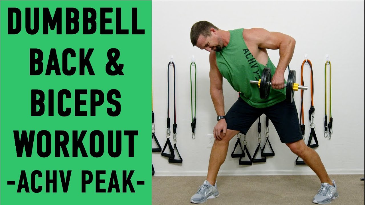 Dumbbell Back and Biceps Workout - Pull Workout @ACHV PEAK