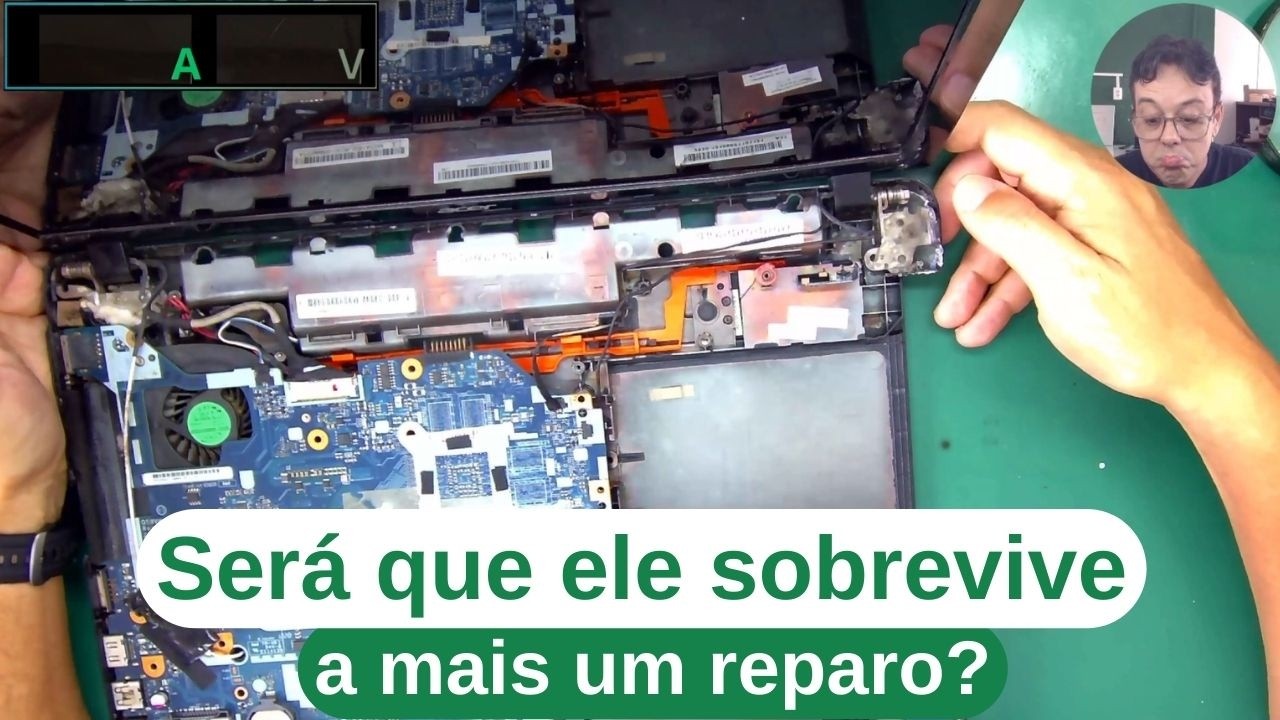 NOTEBOOK BASTANTE DETONADO. Desligou em pleno funcionamento e não ligou mais. ACER E1-531