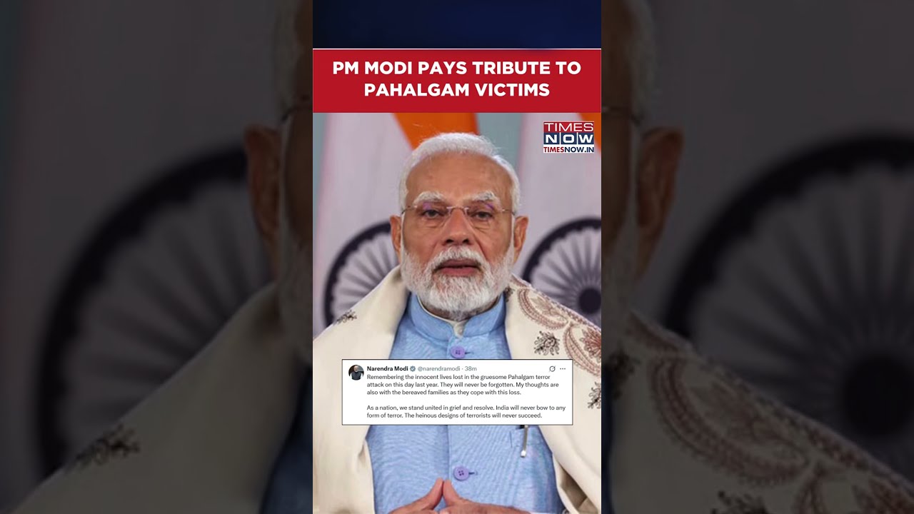 PM Modi Pays Tribute To Pahalgam Attack Victims On First Anniversary #shorts