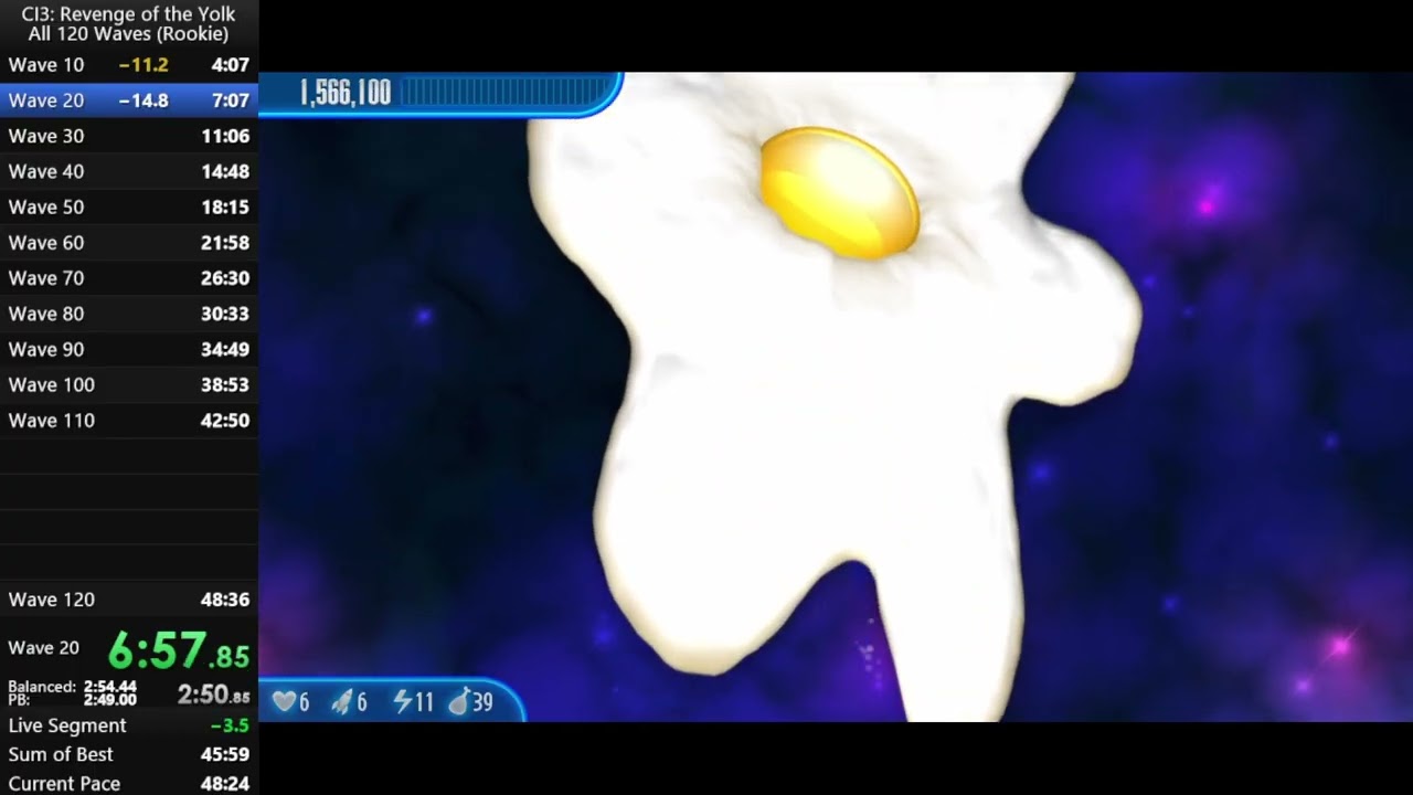 Chicken Invaders 3 [All 120 Waves Rookie - speedrun] - 47min40sec
