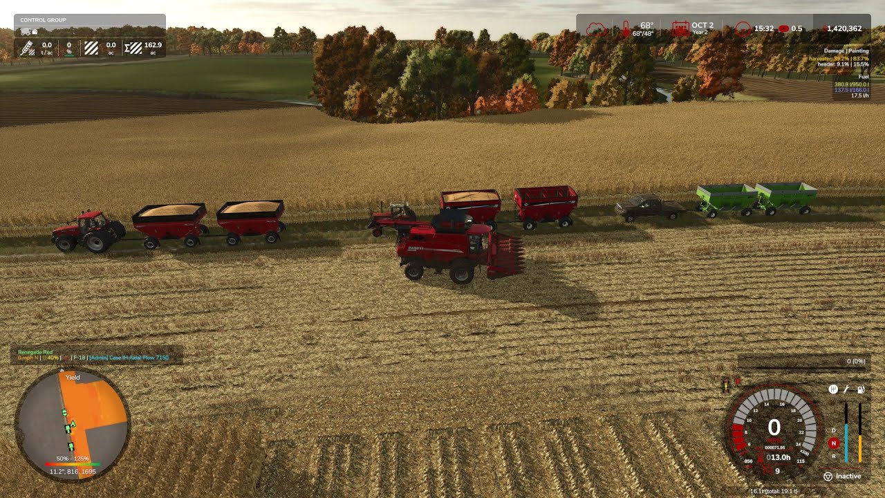 Renegade Nation,,, finish shelling corn on the red dream,,, how many bushel do we end up with,,,
