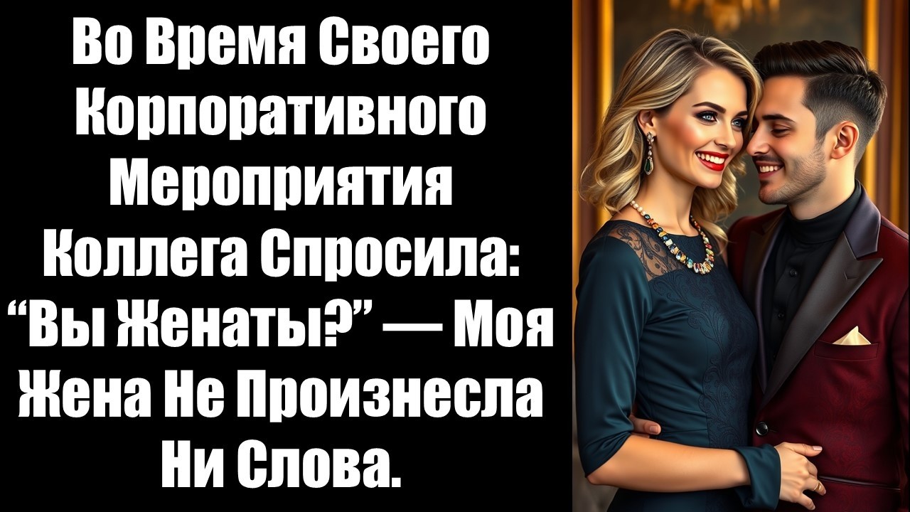 Во время своего корпоративного мероприятия коллега спросила: “Вы женаты?” — моя жена не произнесла..