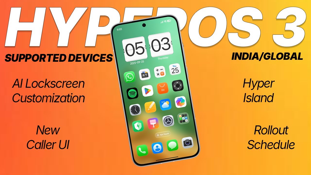 HyperOS 3 Global & India Features Explained + Rollout Timeline