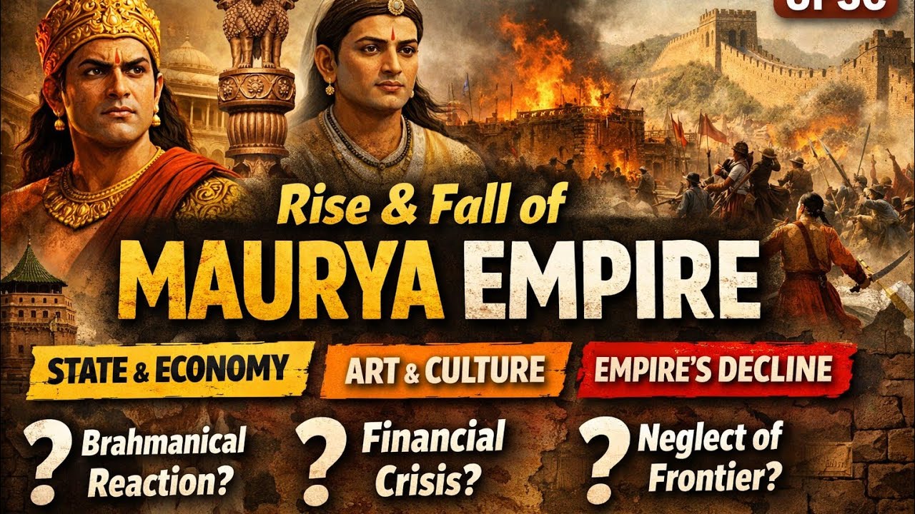 Fall of Maurya Empire | State Control, Economy, Art, Decline & Chronology |  Ancient History Cls 20