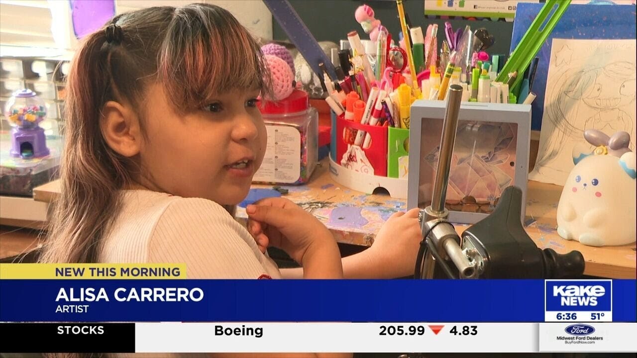 9-year-old Wichita artist overcomes paralysis, advances in national art competition