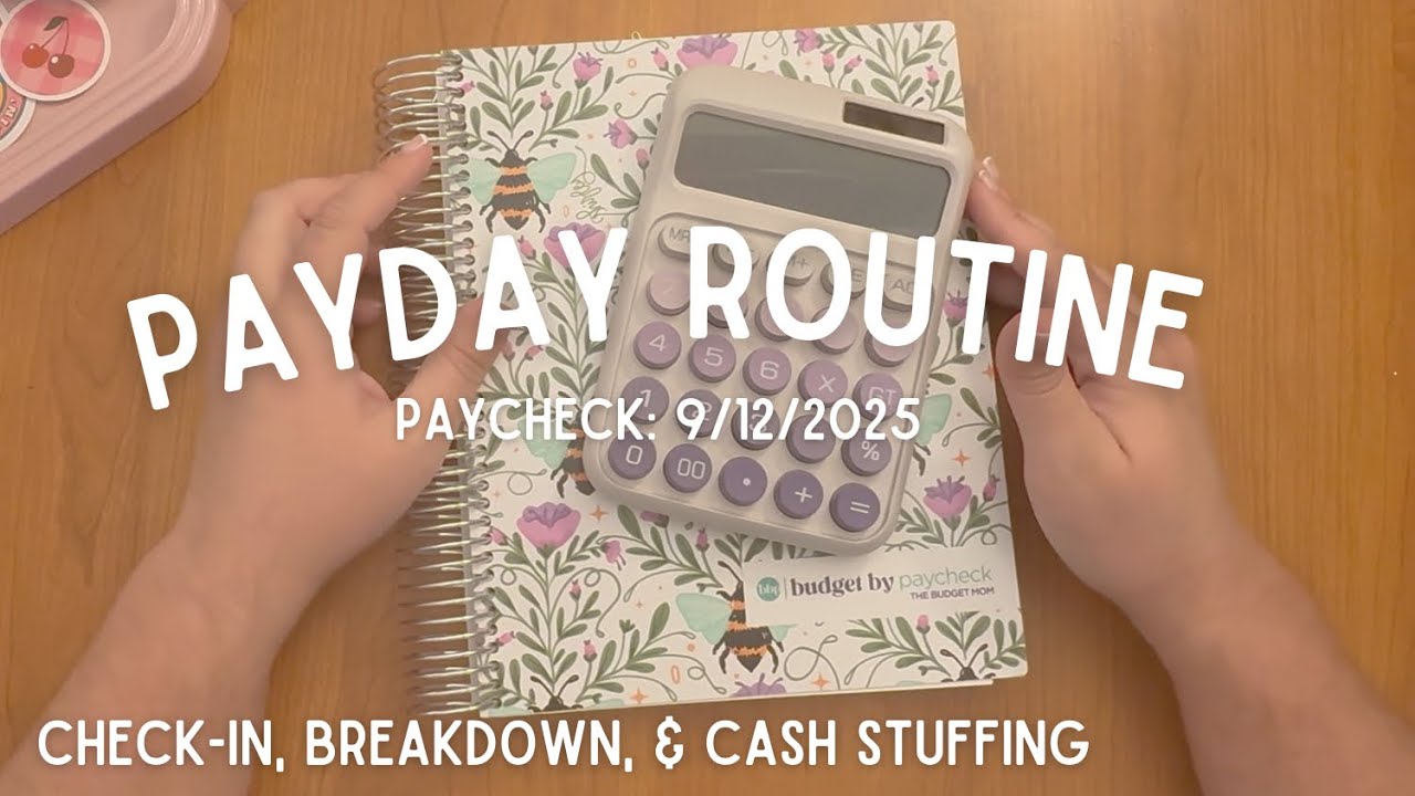 Payday routine ✨ weekly check-in / paycheck breakdown / cash stuffing