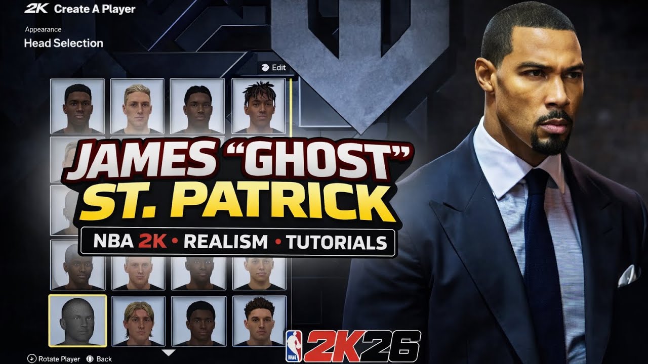 James “Ghost” St. Patrick Face Creation NBA 2K26 (MOST ACCURATE Tutorial)