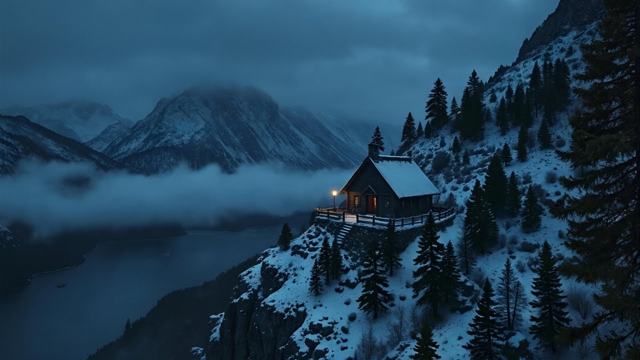 Dark Nordic Fjord Ambience | Cold Mountain Tagelharpa D&D Background Music