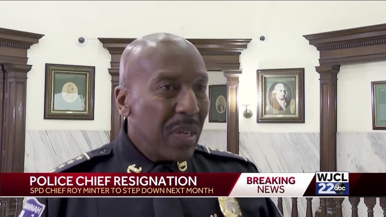 Savannah Police Chief Roy Minter announces resignation