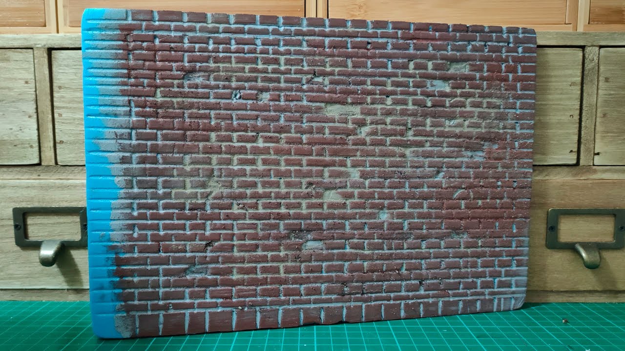 How to Make a Miniature Brick Wall - Diorama - Abandoned Miniatures - DIY Realistic Brick Wall