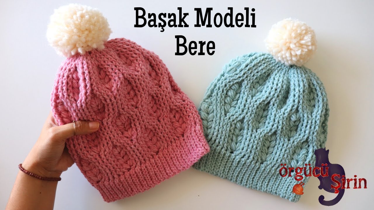 Tığ İşi Başak Modeli Şapka / Bere Modelleri