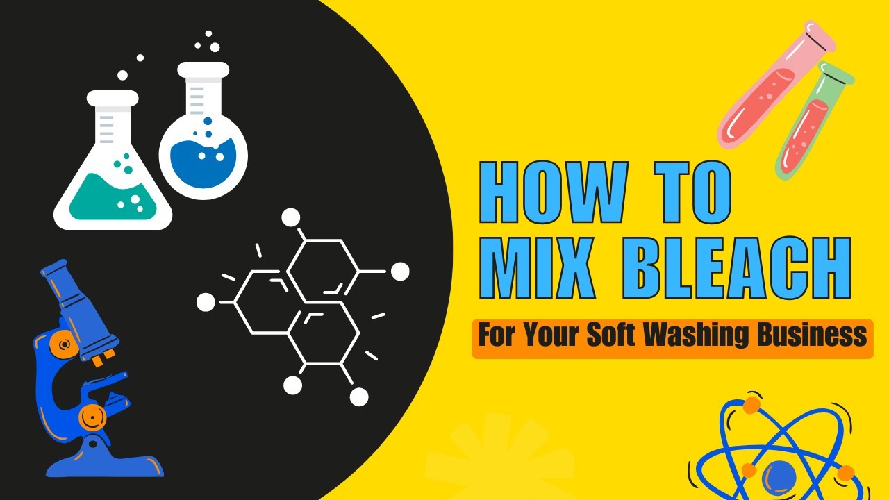 How to Mix Bleach for Pressure Washing, House Wash, Roof Cleaning & Softwash #pressurewashingtips