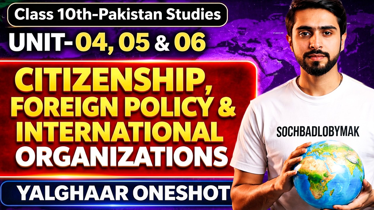 10th Pakistan Studies Unit:04-06 (Citizenship, Foreign Policy & Internation Organizations)
